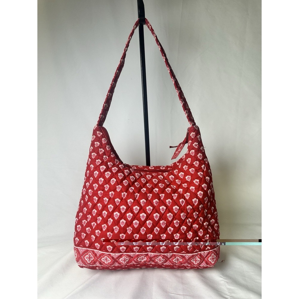 Vera Bradley Bag Shoulder Tote Small Vintage Nantucket Red Pattern